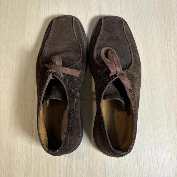 john varvatos Brown Suede Lace Up Moc Ankle Boots Handmade Italy Mens 9.5 Rare main image 5